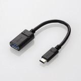 【即納】【代引不可】USB3.1ケーブル/Gen1/C-Aメスタイプ/認証品/0.15m/ブラック エレコム USB3-AFCM01NBK