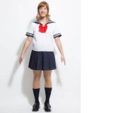 PLUME HOMME サマーセーラー 2点セット JK 女子高生 セーラー服 メンズ コスチューム コスプレ 衣装 仮装 変装 男女兼用 ジグ 7175