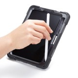 【代引不可】iPad mini 2021 ケース カバー 耐衝撃ケース ハンドベルト ショルダーベルト スタンド機能 タッチペンホルダー アイパッドミニケース サンワサプライ PDA-IPAD1817BK