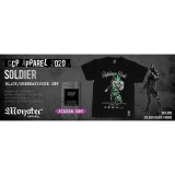 Tシャツ SOLDIER BLACK&GREEN フィギュアセット Sサイズ キン肉マン ソルジャー CCP 4580565621897