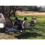 アウトドアコット 2Way ハイタイプ ロータイプ 軽量 収納コンパクト 耐荷重150kg アウトドア ベッド ベンチ スツール 椅子 BBQ ソロキャンプ 運動会 防災グッズ ブラック Mitsukin MOB65HL-BK