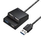 【即納】【代引不可】USBハブ USB3.2Gen1×1ポート＋USB2.0×3ポート コンボハブ バスパワータイプ コンパクト 便利 ブラック サンワサプライ USB-3H413BKN