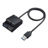 【即納】【代引不可】USBハブ USB3.2Gen1×1ポート＋USB2.0×3ポート コンボハブ バスパワータイプ コンパクト 便利 ブラック サンワサプライ USB-3H413BKN