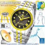 ジョンハリソン 腕時計 ウォッチ 4石天然ダイヤモンド付 ソーラー電波 高級 ブランド メンズ J.HARRISON JH-096MGB