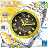 ジョンハリソン 腕時計 ウォッチ 4石天然ダイヤモンド付 ソーラー電波 高級 ブランド メンズ J.HARRISON JH-096MGB