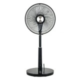 フルリモコン式DCリビング扇風機 DCモーター搭載 リモコン付き 7枚羽根 ブラック おおたけ GF-DC323FR(K)