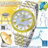 ジョンハリソン 腕時計 ウォッチ 4石天然ダイヤモンド付 ソーラー電波 高級 ブランド メンズ J.HARRISON JH-096MGW