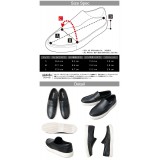 MOCCASIN SLIP-ON SNEAKERS/ Sサイズ /ブラック メンズシューズ スリッポンスニーカー 男性用 靴 シューズ  glabella glbt-320-S-BK