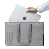 【代引不可】ミーティングバッグ BOX型バッグ グレー 15.6インチワイドまでのノートパソコン対応 会議 持ち運び サンワサプライ BAG-TW7GY