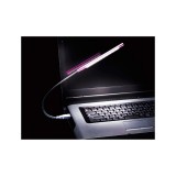 USB LEDライト フレキシブルアーム 角度調整 高品質アルミボディ パソコン用ライト 省電力 長寿命 ピンク グリーンハウス GH-LED10FLP