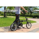 【北海道・沖縄・離島配送不可】【代引不可】自転車 FIELD CHAMP 16インチ 電動アシスト付折畳自転車 折りたたみ自転車 電動自転車 買い物 通勤 通学 サイクリング お出掛け 街乗り マットブラック ミムゴ MG-FCP16EB