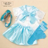 キッズコスプレ衣装 セーラー服 ライトブルー×ライトブルー アーテック 19274