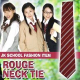 TEENS EVER ネクタイ(エンジ)スクールネクタイ 制服ネクタイ タイ ななめストライプ 女子 レディース 高校生 中学生 学校 かわいい クリアストーン 4560320822769