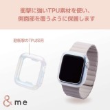 【代引不可】Apple Watch SE 40mm用&me ソフトバンパー オーロラクリア アップルウォッチ カバー Apple Watch SE ( 第2世代 / 第1世代 ) / Series 6 / 5 / 4 [ 40mm ] バンパー ソフト ケース 側面保護  エレコム AW-23EBPUACR