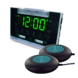 セントラルアラームクロック 目覚まし時計 アラーム クロック 同時に2つのベッドシェーカーが使える 振動式時計 自立コム CA-ALM2