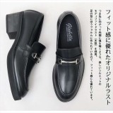ローファー ヒールビットローファー メンズサイズ 紳士靴 シューズ 靴 6cmヒール高 glabella glbt-258-*-BK