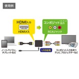 【即納】【代引不可】サンワサプライ HDMI信号コンポジット変換コンバーター VGA-CVHD3
