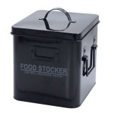 FOOD STOCKER ミニ フードストッカー ブラック BLACK 4リットル 食品保存 保管容器 スチール容器 現代百貨 A175BK