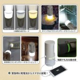 ＬＥＤトーチ＆ランタン（給電用USBポート/蓄光帯付き/単２形×4本使用/450 lm/連続使用 白色HIGHで13時間/保護等級IPX4） OHM LP-450AU-W