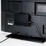 【即納】【代引不可】テレビ裏収納HDDホルダー 簡単設置 薄型テレビ モニタ裏 デッドスペース 収納 コンパクト 便利 ブラック エレコム AVD-TVRHD01BK