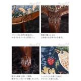 【北海道・沖縄・離島配送不可】【代引不可】フットスツール スツール オットマン 腰掛け 椅子 イス チェア イタリア製 木製 天然木 猫脚 クラシックテイスト ウィリアムモリス いちご泥棒 ヴェローナクラシック BEST OF MORRIS ナカムラ 42200149