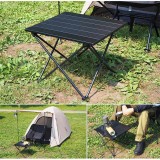 ロールテーブル 小 天板40×35 アルミテーブル アウトドアテーブル 折りたたみ アウトドア キャンプ用品 登山 ベランピング アウトドアギア ブラック WINGEAR WG-ANTB32-BK