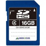 グリーンハウス（GREEN HOUSE） 転送速度20MB/sのClass4 SDHCカード 16GB 製品型番：GH-SDHC16G4F