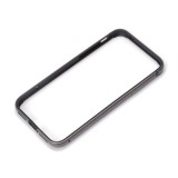 iPhone X ケース カバー アルミ+TPU ハイブリッドバンパー 高級感 衝撃吸収 ストラップホール付 シンプル おしゃれ ブラック PGA PG-17XBP07BK