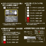 ＬＥＤトーチ＆ランタン（明暗・人感センサー/調光2モード/High500 lm/保護等級IPX4/USB充電式/シルバー） OHM LHP-SR500-W