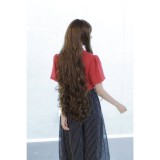 ロングカール ネオブラウン レディース ウィッグ かつら パーティー イベント コスプレ 仮装 変装 小道具 ジグ 5421