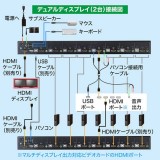 【代引不可】HDMI対応 パソコン自動切替器(8:1) OSD機能搭載 HDMIディスプレイ/USBキーボード/USBマウス対応 サンワサプライ SW-KVM8HU