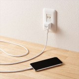 【即納】【代引不可】AC充電器 5W Lightningケーブル付属 2.5m ACアダプター キューブ型 iPhone iPad iPod コンパクト エレコム MPA-ACL06
