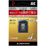 メモリーカード SDHCカード 4GB クラス4 +データ復旧サービス グリーンハウス GH-SDHC4DA-4G