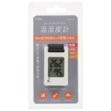 ポータブル温湿度計 熱中症予防指針4段階表示 コイン型電池 CR2032×1個付属 ホワイト  OHM TEM-801-W