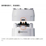 ミキサー ジューサー ジュースミキサー クラッシュアイスも簡単にできる、大型波刃ブラックチタンカッター ホワイト TESCOM テスコム TM856-W