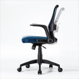 【即納】【代引不可】メッシュチェア 椅子 肘掛け付き デスクチェア オフィスチェア PCチェア OAチェア 上下5段階調節 ブルー サンワサプライ SNC-NET21BL