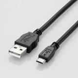【即納】【代引不可】エレコム タブレット用USB2.0ケーブル/A-microB/2A出力/0.8m/ブラック TB-AMB2A08BK
