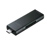 【即納】【代引不可】USB Type-C カードリーダー USB Aポート×1 2スロット SDカードリーダー コンパクト 便利 ブラック サンワサプライ ADR-3TCMS7BKN