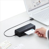 【代引不可】名刺スキャナ 両面スキャン対応 Win/Mac対応 24ヶ国語認識 USB接続 テキスト化 OCR機能 ブラック サンワサプライ PSC-15UB