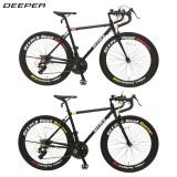 【北海道・四国・九州・沖縄・離島配送不可】【代引不可】DEEPER ディーパー ロードバイク 700×28C 2SP ドロップハンドル シマノ変速シフター LEDライト装備 エントリー用 入門用として最適 MY PALLAS DE3048AL60