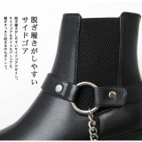 【北海道・沖縄・離島配送不可】CHAIN HARNESS HEEL BOOTS ブラック メンズ 男性 シューズ 靴 ブーツ glabella GLBB-241