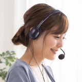 【即納】【代引不可】4極対応 ヘッドセット マイク ヘッドホン 軽量 テレワーク WEB会議 サンワサプライ MM-HS408BK