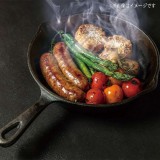 【即納】アウトドアスキレット 鍋径13.5cm 深さ3ｃｍ コンパクトサイズ フライパン スキレット 鉄 高い蓄熱性 高熱伝導  Montagna HAC2890