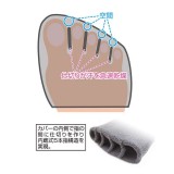 内蔵式5本指足先カバー 日本製 つま先カバー 男女兼用 左右兼用 1足組 フリーサイズ 重ね履きOK 富士パックス h1116