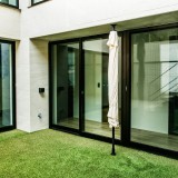 パラシェード ハーフ 突っ張り式半円型パラソル（日除けシェード）アイボリー 大作商事 PDHA1-IV