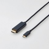 【代引不可】USB Type-C用 HDMI 変換ケーブル 1.0m PC 映像 DP TV プロジェクター 出力 エレコム CAC-CHDMI10BK