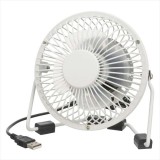 マグネットファン（USB電源/4枚羽根/風向調整/2W/コード長1.1m/ホワイト） OHM KIS-U10TPMM-W