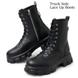 【北海道・沖縄・離島配送不可】TRUCK SOLE LACE UP BOOTS ブラック メンズ 男性 シューズ 靴 ブーツ glabella GLBB-244