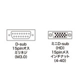 【即納】【代引不可】モニタ変換アダプタ ミニD-sub（HD）15pinメス・D-sub15pinオスコネクタを両端に持つ変換アダプタ サンワサプライ AD-D15NEK