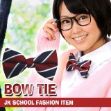 TEENS EVER 12AW 蝶ネクタイ(エンジＸネイビー)スクールネクタイ 制服ネクタイ リボンタイ チョウネクタイ 女子 高校生 中学生 学校 4560320846284